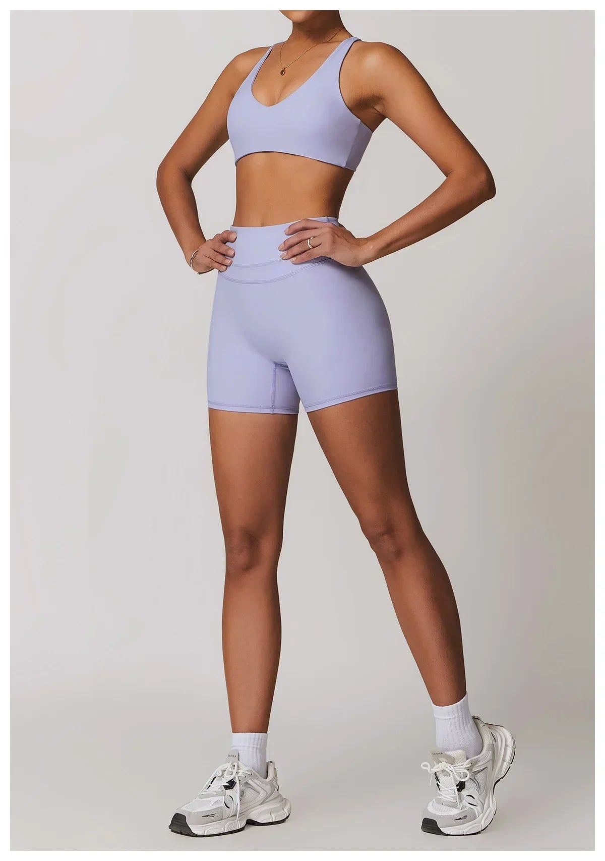 Cadore Seamless Fitness Set – Shorts, Top & Sports Blouse