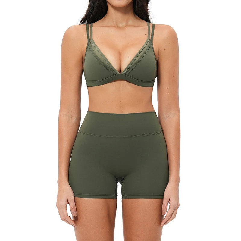 Cadore Seamless Tracksuit – Leggings & Sports Bra 2-Piece Set