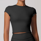 Cadore Seamless Fitness Set – Shorts, Top & Sports Blouse