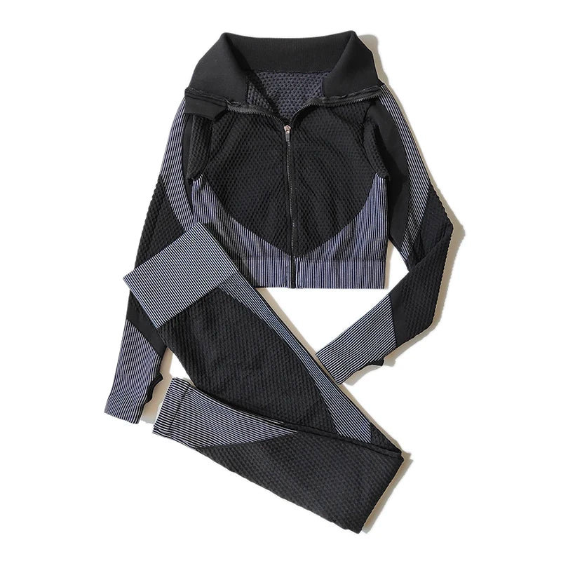 Cadore SculptMotion Set – High-Waist Leggings & Zip Performance Jacket