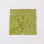 Green ribbed shorts on a white background