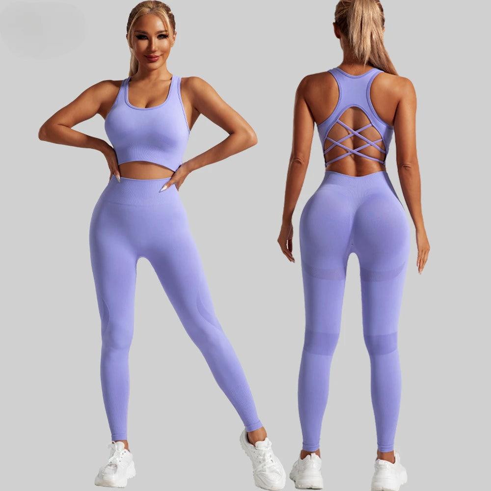 Cadore Motion Seamless Set – Leggings & Backless Crop Top