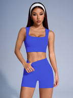 Cadore Ribbed Seamless Set – Crop Tank & Shorts