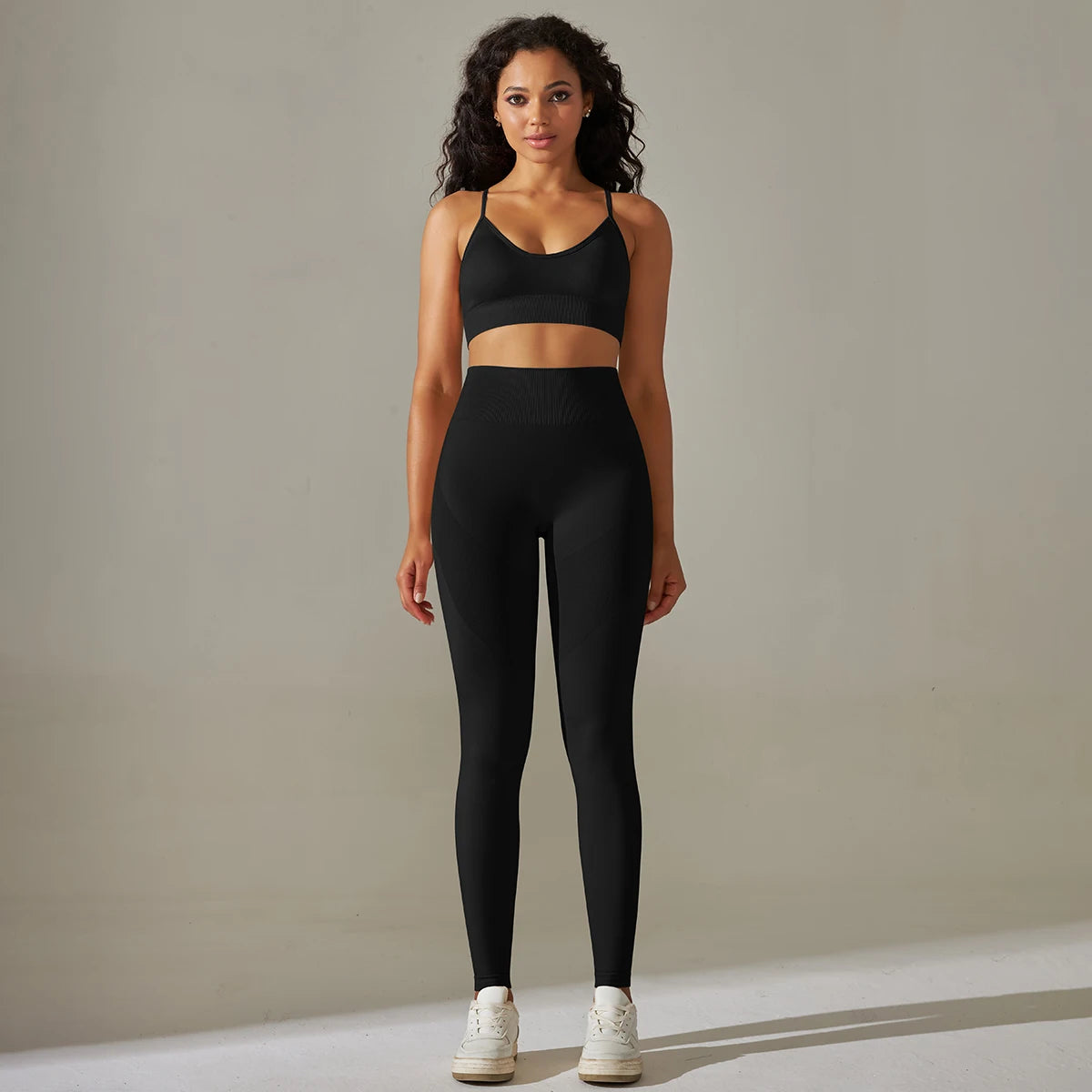 Cadore Motion Set – High-Waist Sculpt Leggings & Square Neck Crop Top