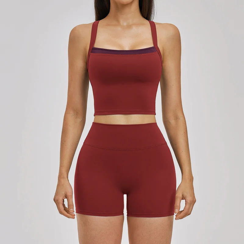 Cadore Seamless Set – Butt-Lifting Sleeveless Top & Shorts