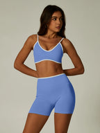 Cadore Contrast Trim Set – Sports Bra & Leggings or Shorts