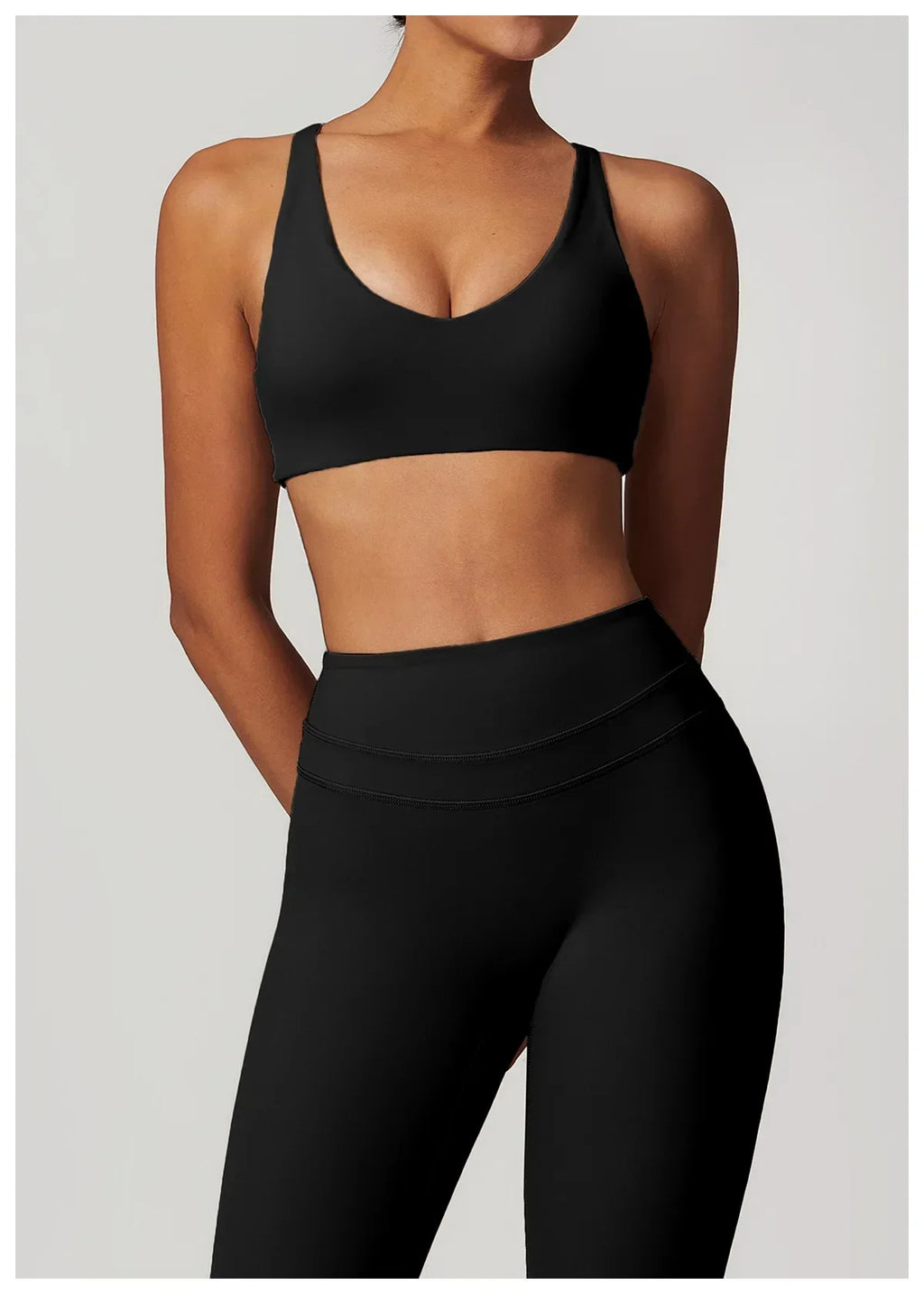 Cadore Seamless Fitness Set – Shorts, Top & Sports Blouse