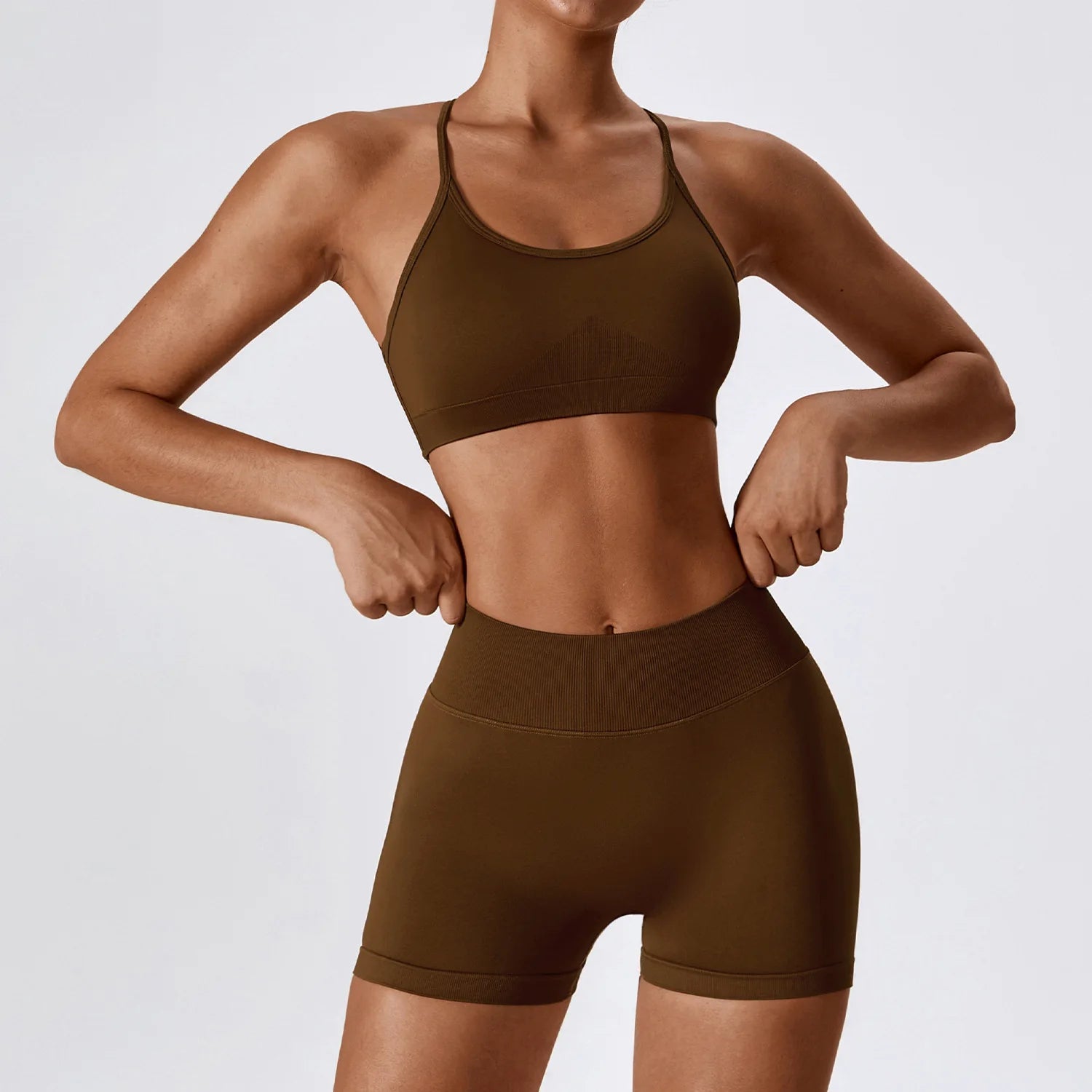 Cadore Seamless Sculpt Set – Butt-Lifting Shorts & Crop Top