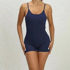 Cadore Seamless Fitness Set – Padded Crop Top & High-Waist Shorts