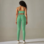 Cadore Motion Set – High-Waist Sculpt Leggings & Square Neck Crop Top