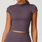 Cadore Seamless Fitness Set – Shorts, Top & Sports Blouse